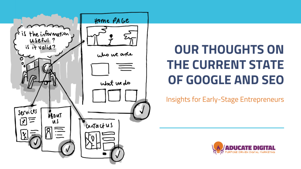 Teaser image for a blog post titled “The Future of Google and SEO for Early-Stage Entrepreneurs.”